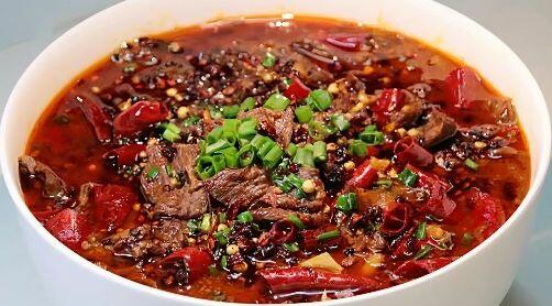 Spicy Water Boiled Beef with Vegs