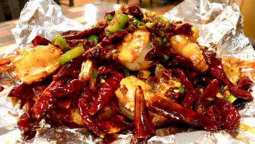 Spicy Jumbo Shrimps On Hot Plate