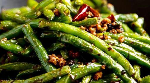 Spicy Dry Stir Fried Green Beans
