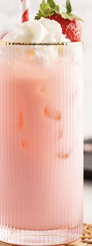 Strawberry Cream Fizz (Mocktail)
